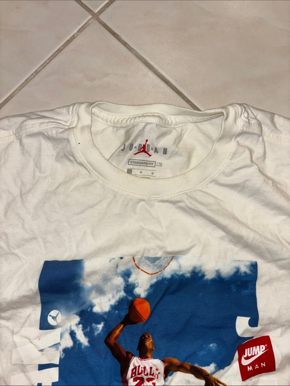 Jordan White Graphic Sky Dunk Short Sleeve Tee